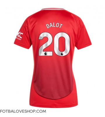 Manchester United Diogo Dalot #20 Dámské Domácí Dres 2024-25 Krátký Rukáv