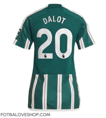 Manchester United Diogo Dalot #20 Dámské Venkovní Dres 2023-24 Krátký Rukáv