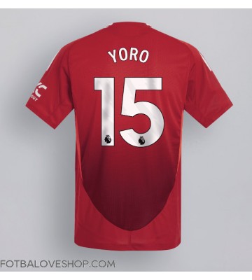 Manchester United Leny Yoro #15 Domácí Dres 2024-25 Krátký Rukáv