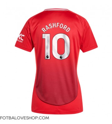 Manchester United Marcus Rashford #10 Dámské Domácí Dres 2024-25 Krátký Rukáv