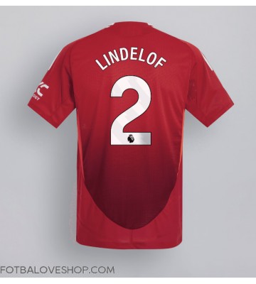 Manchester United Victor Lindelof #2 Domácí Dres 2024-25 Krátký Rukáv