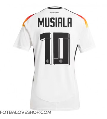 Německo Jamal Musiala #10 Dámské Domácí Dres ME 2024 Krátký Rukáv