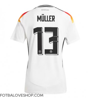 Německo Thomas Muller #13 Dámské Domácí Dres ME 2024 Krátký Rukáv