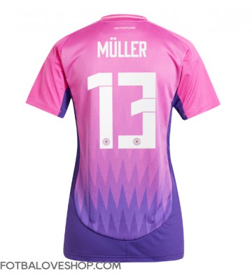 Německo Thomas Muller #13 Dámské Venkovní Dres ME 2024 Krátký Rukáv