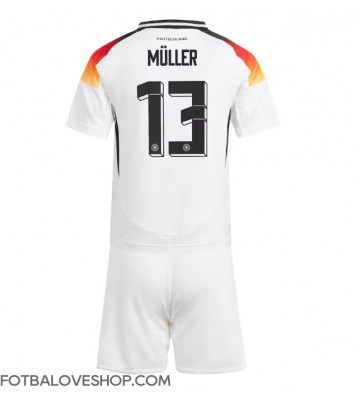 Německo Thomas Muller #13 Dětské Domácí Dres ME 2024 Krátký Rukáv (+ trenýrky)