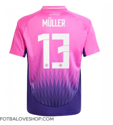Německo Thomas Muller #13 Venkovní Dres ME 2024 Krátký Rukáv