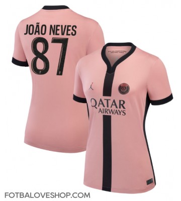 Paris Saint-Germain Joao Neves #87 Dámské Alternativní Dres 2024-25 Krátký Rukáv