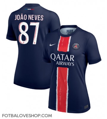 Paris Saint-Germain Joao Neves #87 Dámské Domácí Dres 2024-25 Krátký Rukáv