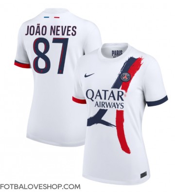 Paris Saint-Germain Joao Neves #87 Dámské Venkovní Dres 2024-25 Krátký Rukáv