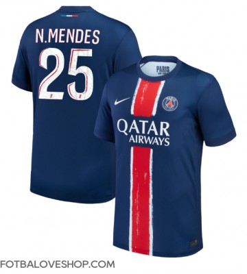 Paris Saint-Germain Nuno Mendes #25 Domácí Dres 2024-25 Krátký Rukáv