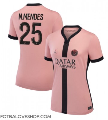 Paris Saint-Germain Nuno Mendes #25 Dámské Alternativní Dres 2024-25 Krátký Rukáv