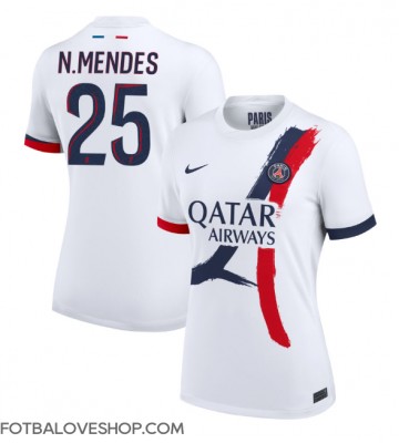 Paris Saint-Germain Nuno Mendes #25 Dámské Venkovní Dres 2024-25 Krátký Rukáv