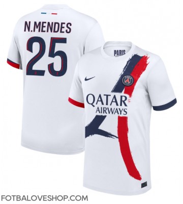 Paris Saint-Germain Nuno Mendes #25 Venkovní Dres 2024-25 Krátký Rukáv