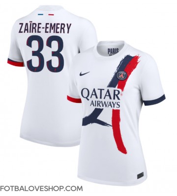 Paris Saint-Germain Warren Zaire-Emery #33 Dámské Venkovní Dres 2024-25 Krátký Rukáv