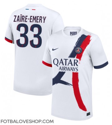 Paris Saint-Germain Warren Zaire-Emery #33 Venkovní Dres 2024-25 Krátký Rukáv