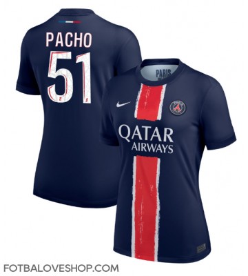 Paris Saint-Germain Willian Pacho #51 Dámské Domácí Dres 2024-25 Krátký Rukáv