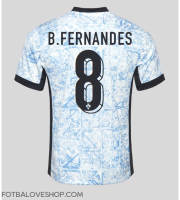 Portugalsko Bruno Fernandes #8 Venkovní Dres ME 2024 Krátký Rukáv