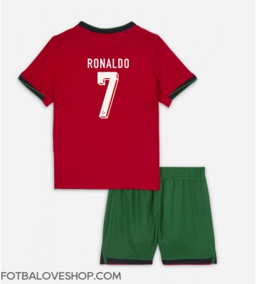 Portugalsko Cristiano Ronaldo #7 Dětské Domácí Dres ME 2024 Krátký Rukáv (+ trenýrky)