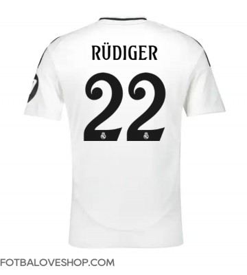 Real Madrid Antonio Rudiger #22 Domácí Dres 2024-25 Krátký Rukáv