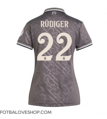 Real Madrid Antonio Rudiger #22 Dámské Alternativní Dres 2024-25 Krátký Rukáv