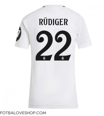 Real Madrid Antonio Rudiger #22 Dámské Domácí Dres 2024-25 Krátký Rukáv