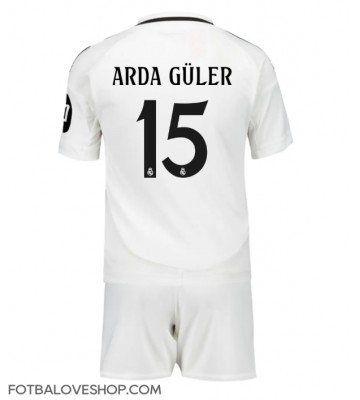 Real Madrid Arda Guler #15 Dětské Domácí Dres 2024-25 Krátký Rukáv (+ trenýrky)