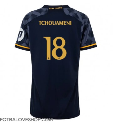 Real Madrid Aurelien Tchouameni #18 Dámské Venkovní Dres 2023-24 Krátký Rukáv