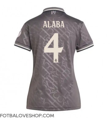 Real Madrid David Alaba #4 Dámské Alternativní Dres 2024-25 Krátký Rukáv