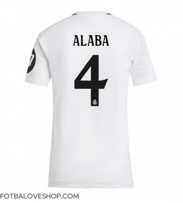 Real Madrid David Alaba #4 Dámské Domácí Dres 2024-25 Krátký Rukáv