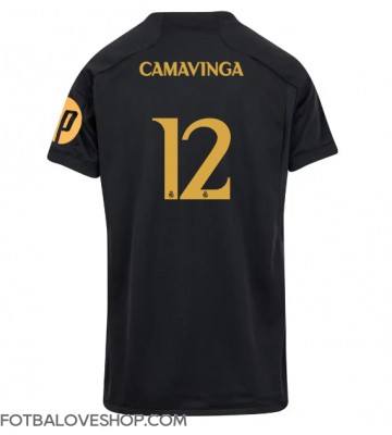 Real Madrid Eduardo Camavinga #12 Dámské Alternativní Dres 2023-24 Krátký Rukáv