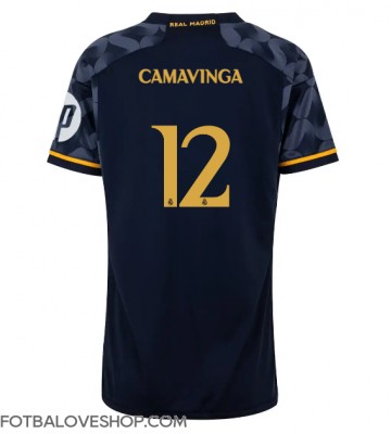 Real Madrid Eduardo Camavinga #12 Dámské Venkovní Dres 2023-24 Krátký Rukáv