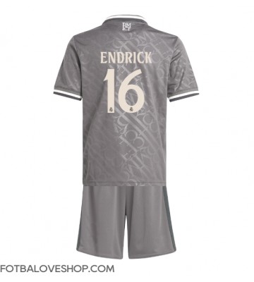 Real Madrid Endrick #16 Dětské Alternativní Dres 2024-25 Krátký Rukáv (+ trenýrky)