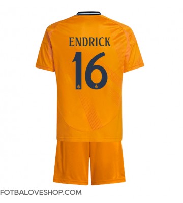 Real Madrid Endrick #16 Dětské Venkovní Dres 2024-25 Krátký Rukáv (+ trenýrky)