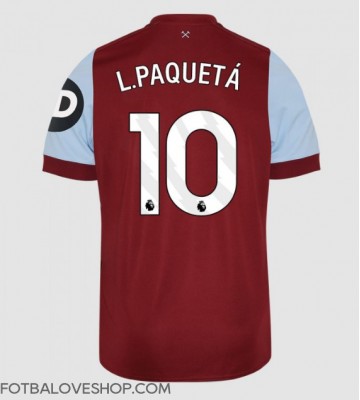 West Ham United Lucas Paqueta #10 Domácí Dres 2023-24 Krátký Rukáv