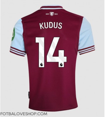 West Ham United Mohammed Kudus #14 Domácí Dres 2024-25 Krátký Rukáv