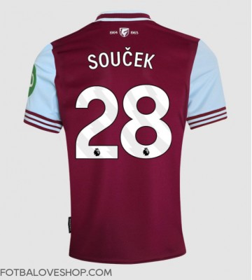 West Ham United Tomas Soucek #28 Domácí Dres 2024-25 Krátký Rukáv